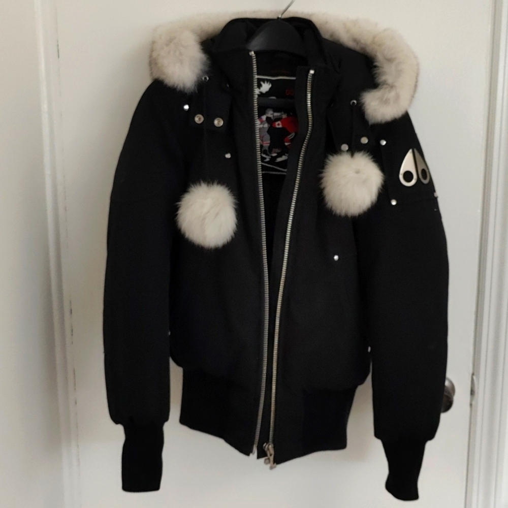 Moose Knuckle Black Debbie Bomber  Size S